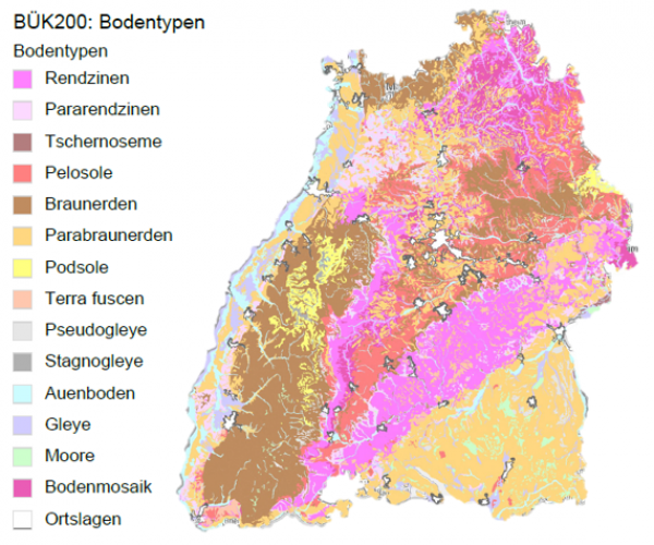 Geodaten des LGRB für Baden-Württemberg 